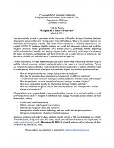 Religion in a Time of  Pandemic: A CFP